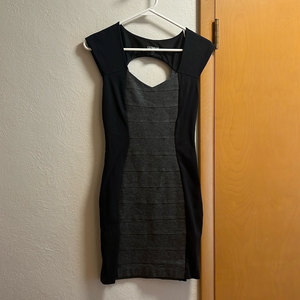 Express Black and Grey Dress